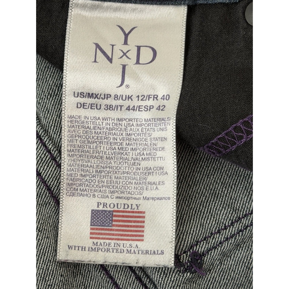 NYDJ Jeans Womens 8 Black Billie Mini Bootcut High Rise Stretch Denim - Picture 11 of 12